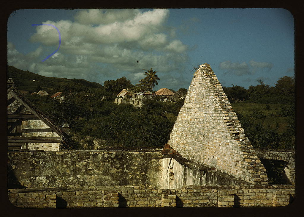 Ruins of an old sugar mill and plantation house, vicinity of Christiansted, Saint Croix, Virgin Islands (1941 Dec.)