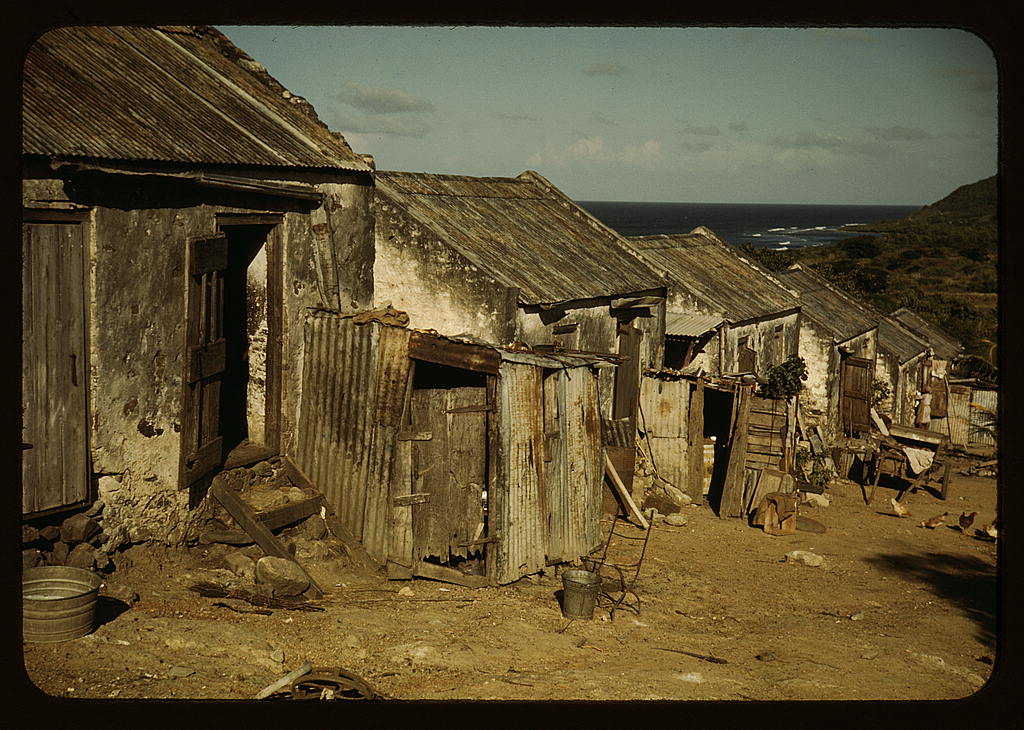 Street in the village of La Vallee, St. Croix, Virgin Islands (1941 Dec.)