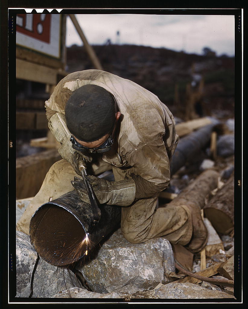 Welder on Douglas Dam, Tennessee