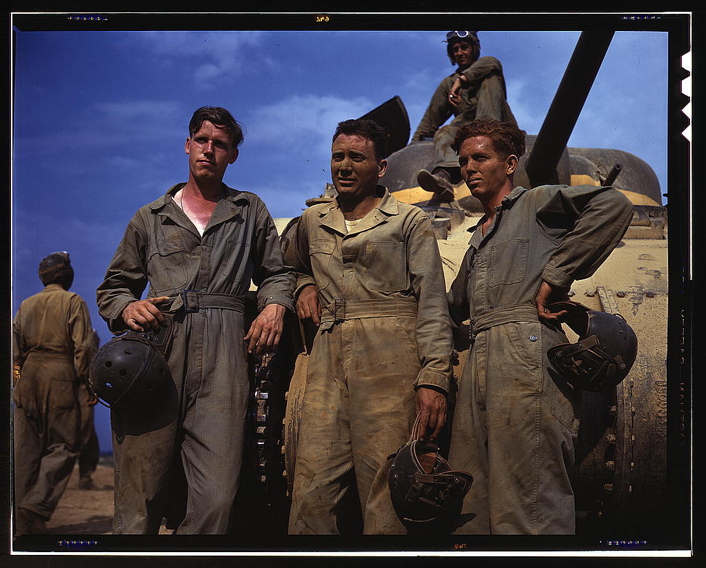 Tank crew and M-4 tank, Fort Knox