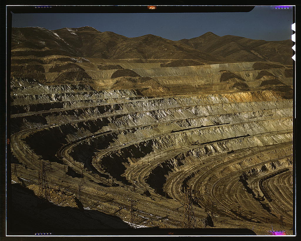 Utah copper mine at Bingham Canyon, 1942