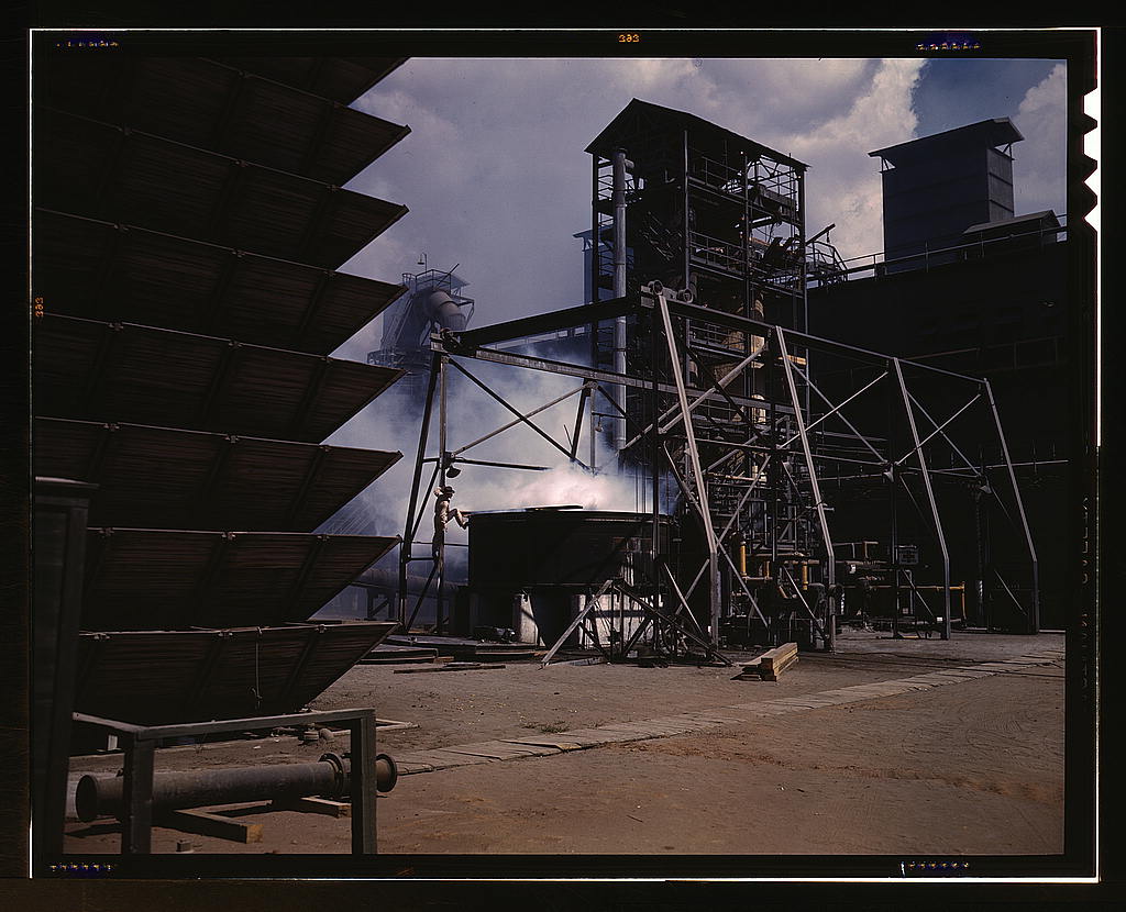 TVA chemical plant, where elemental phosphorus is made, vicinity of Muscle Shoals, Alabama (1942 June)