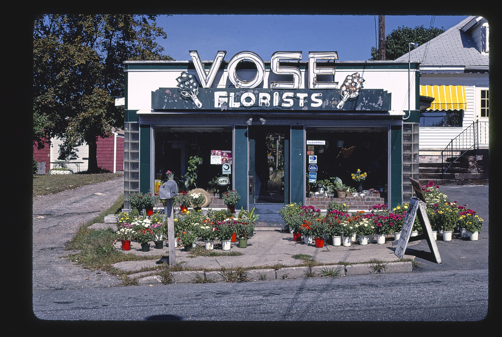 Vose Florists, Route 122, Cumberland, Rhode Island (1984)