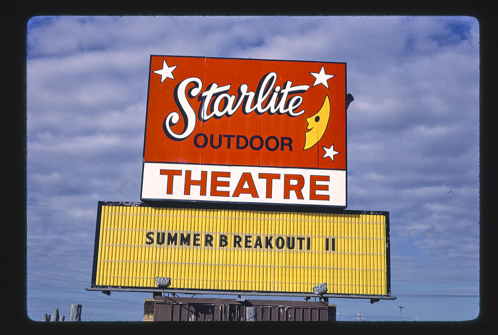 Star-Lite Drive-In Theater sign, Route 85, Minot, North Dakota