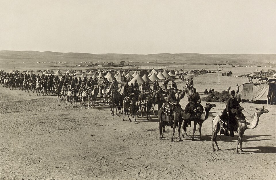 Camel Corps at Beersheba, 1915