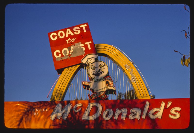 Vintage Speedee McDonald's sign, Route 66
