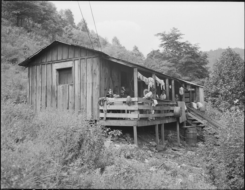 The Mayo family's four-room company house.