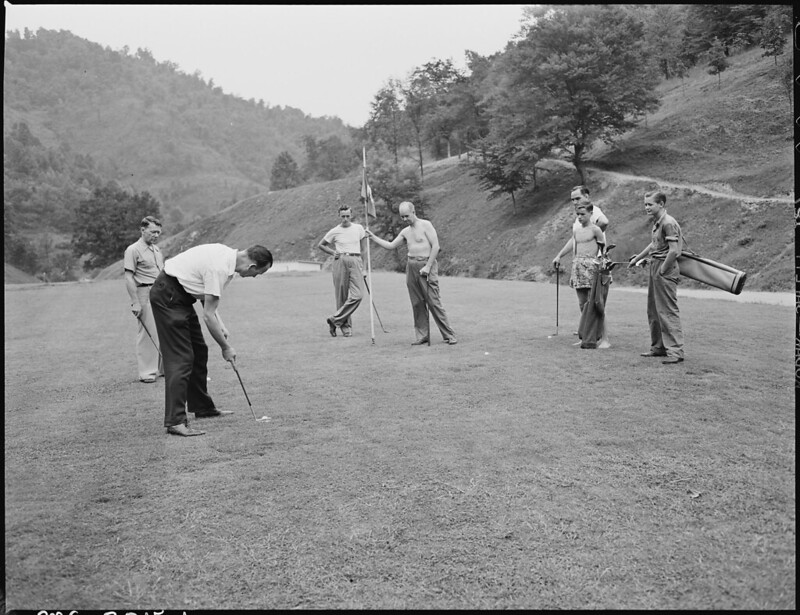 Golf course at company mining camp, Kentucky.