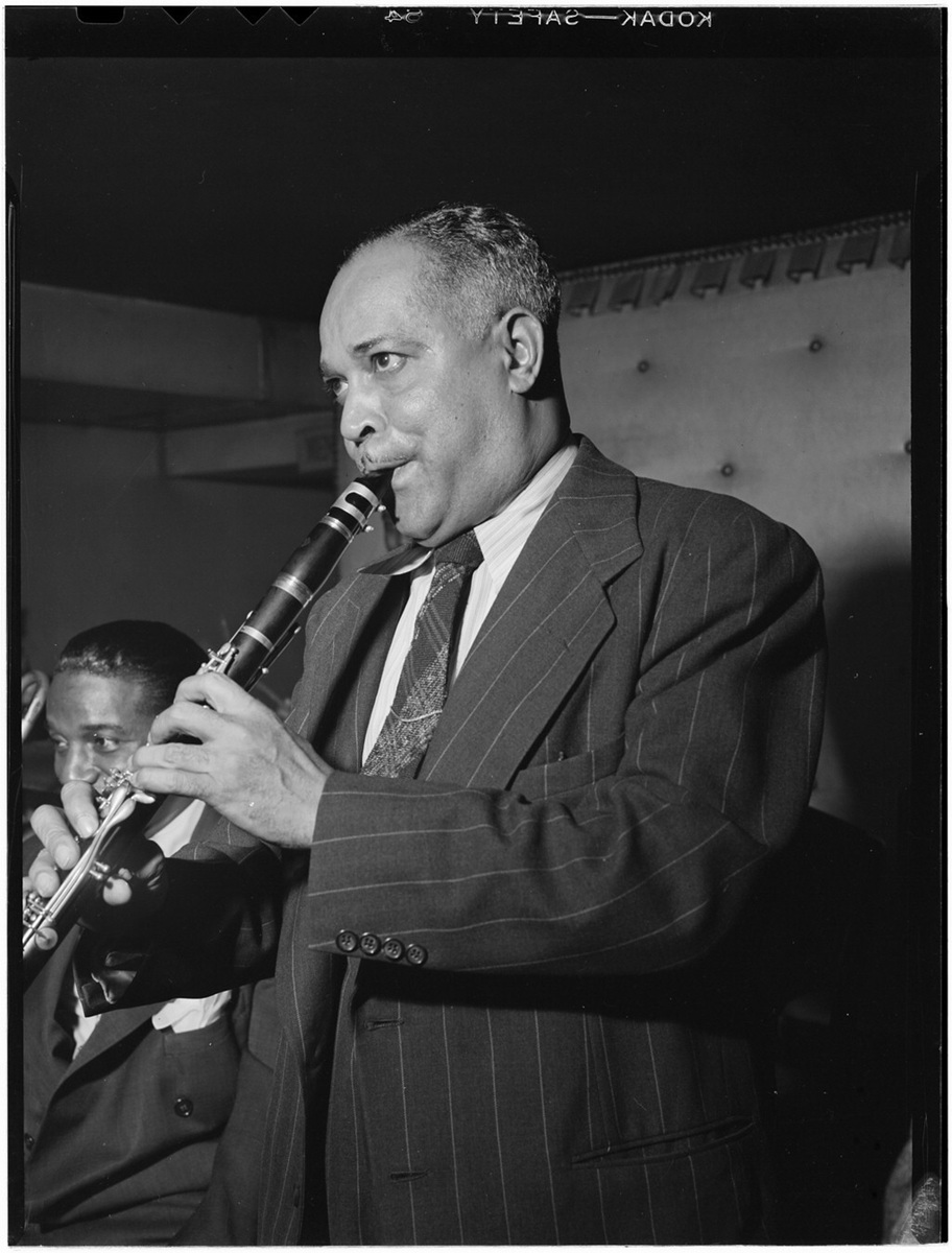 Albert Nicholas playing clarinet at Jimmy Ryan's, New York, 1947