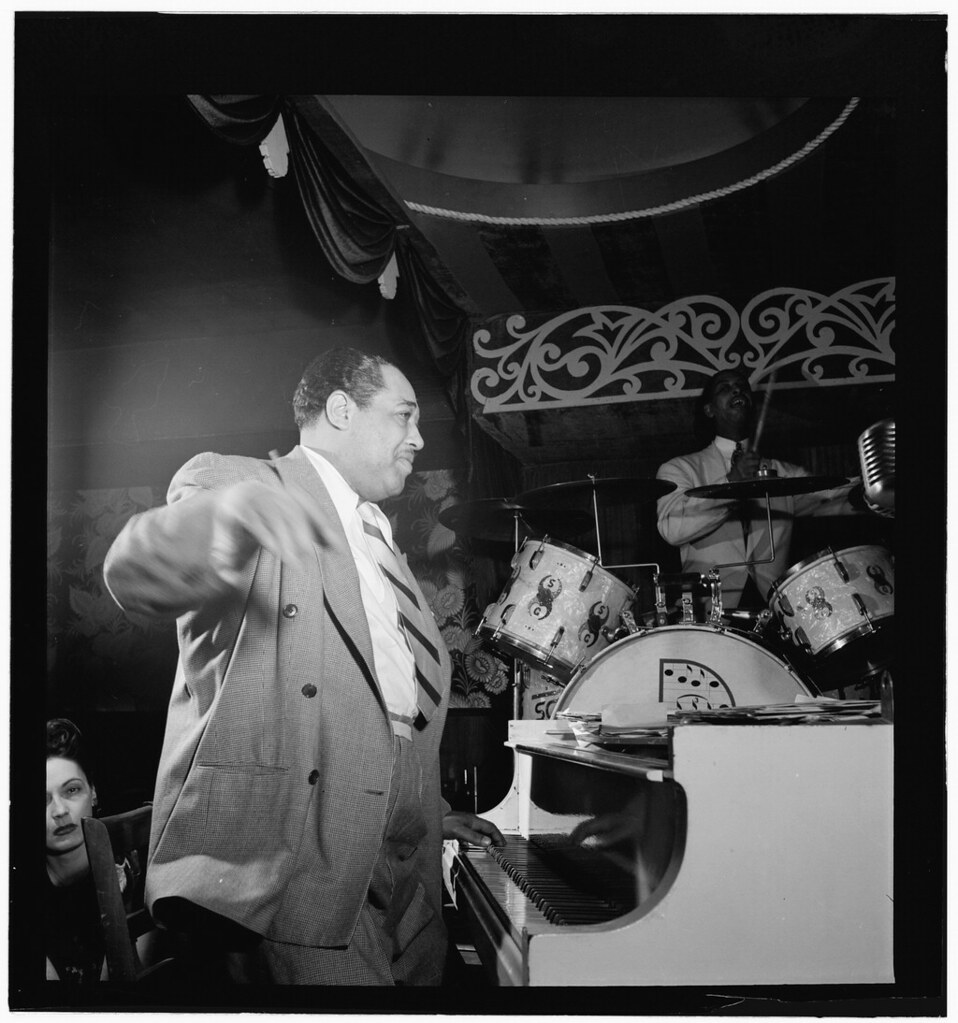 Duke Ellington and Sonny Greer in the Aquarium Club, NYC, 1946