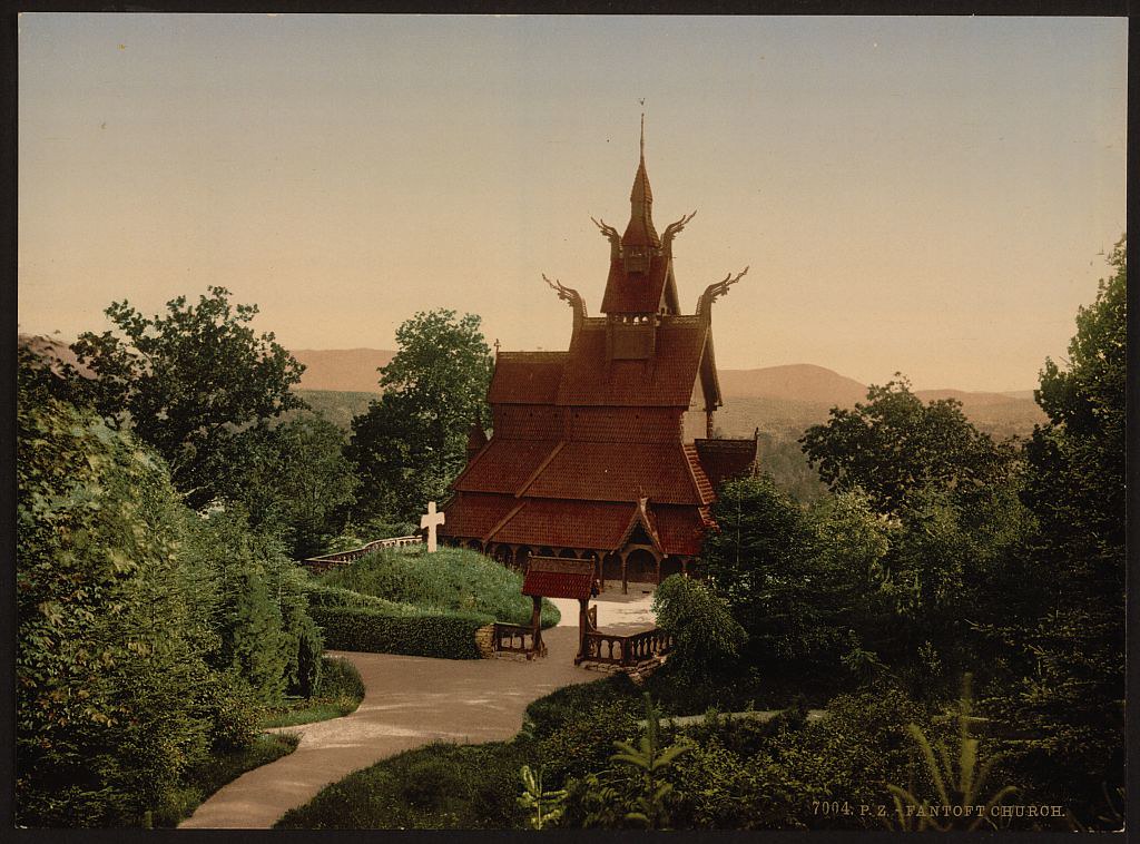Fantoft Church, Bergen, Norway (between ca. 1890 and ca. 1900)