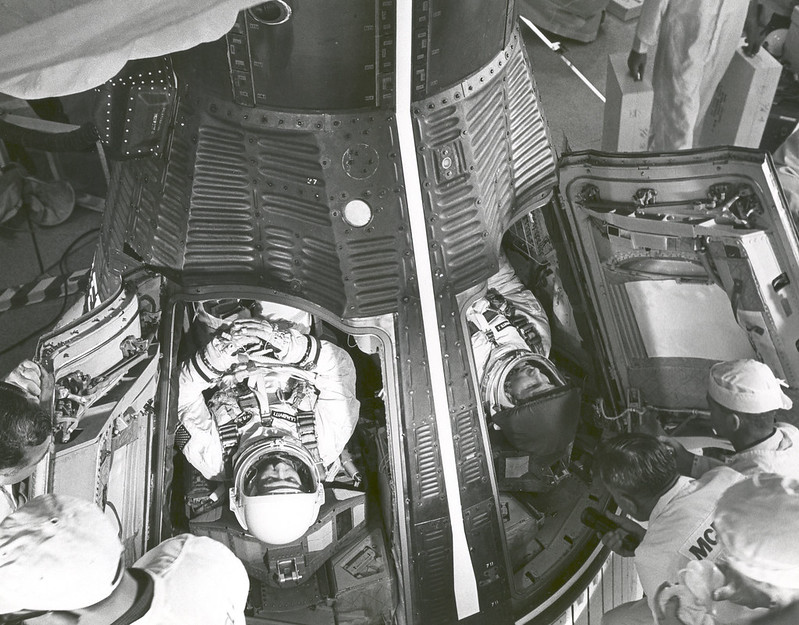 Gemini IV astronauts before launch