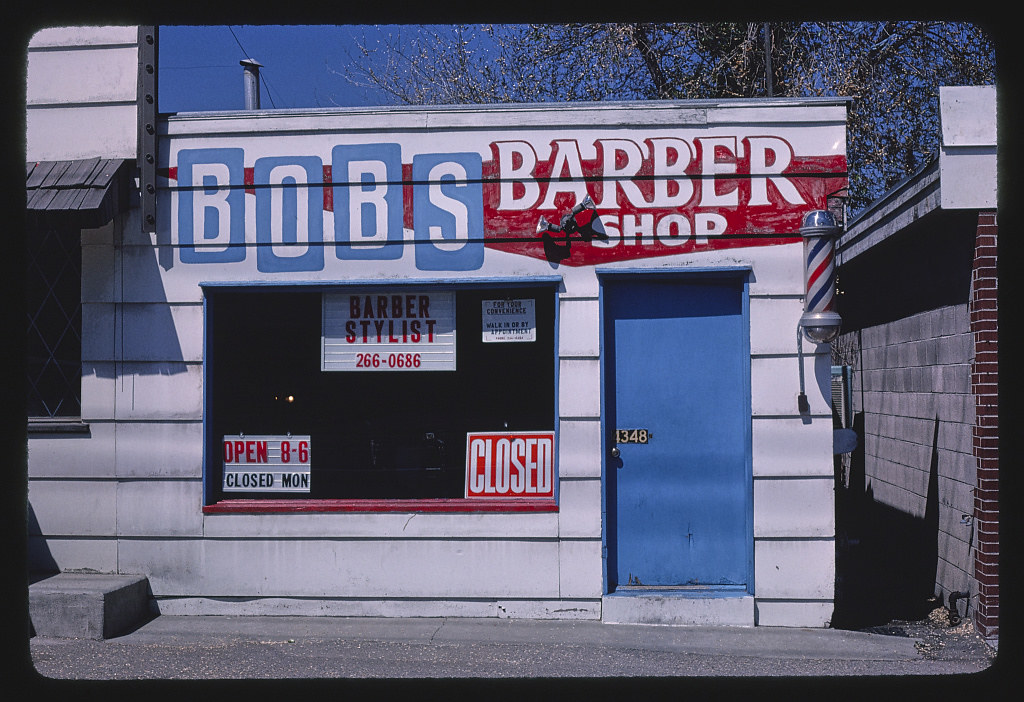 Bob's Barber Shop, 4348 South & 900 East, Salt Lake City, Utah, 1981