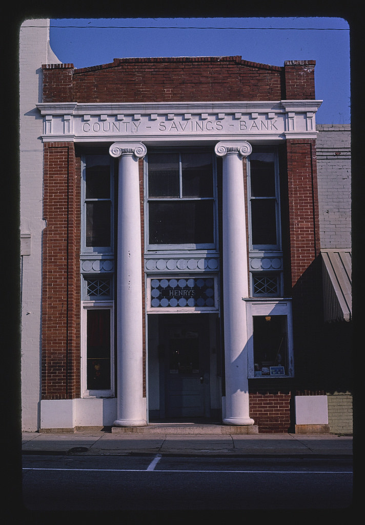 Henry County Savings Bank, Washington Street, Abbeville, South Carolina, 1982
