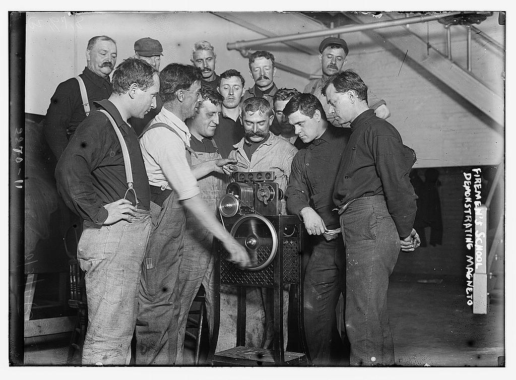 Firemen's School - demonstrating magneto
