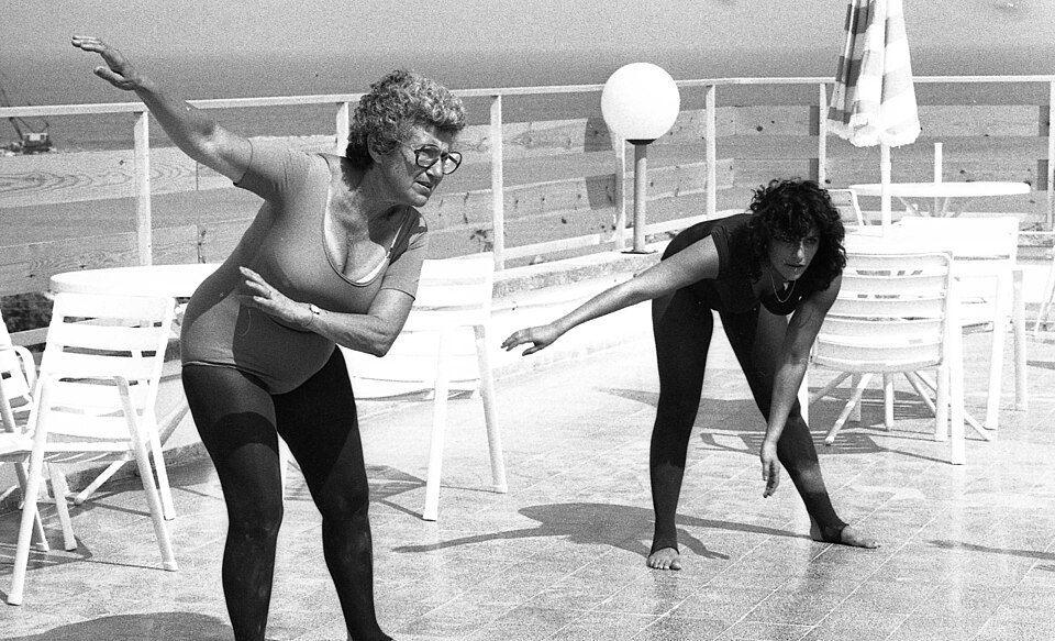 Seashore aerobics, Ashkelon, 1983