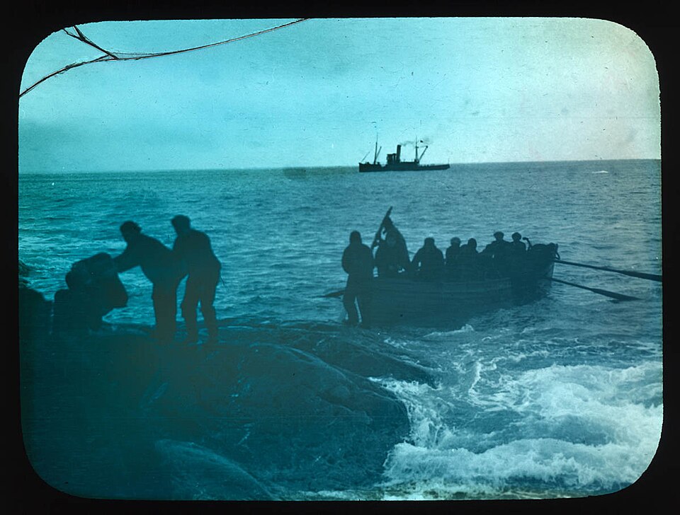 Shackleton's arrival at South Georgia